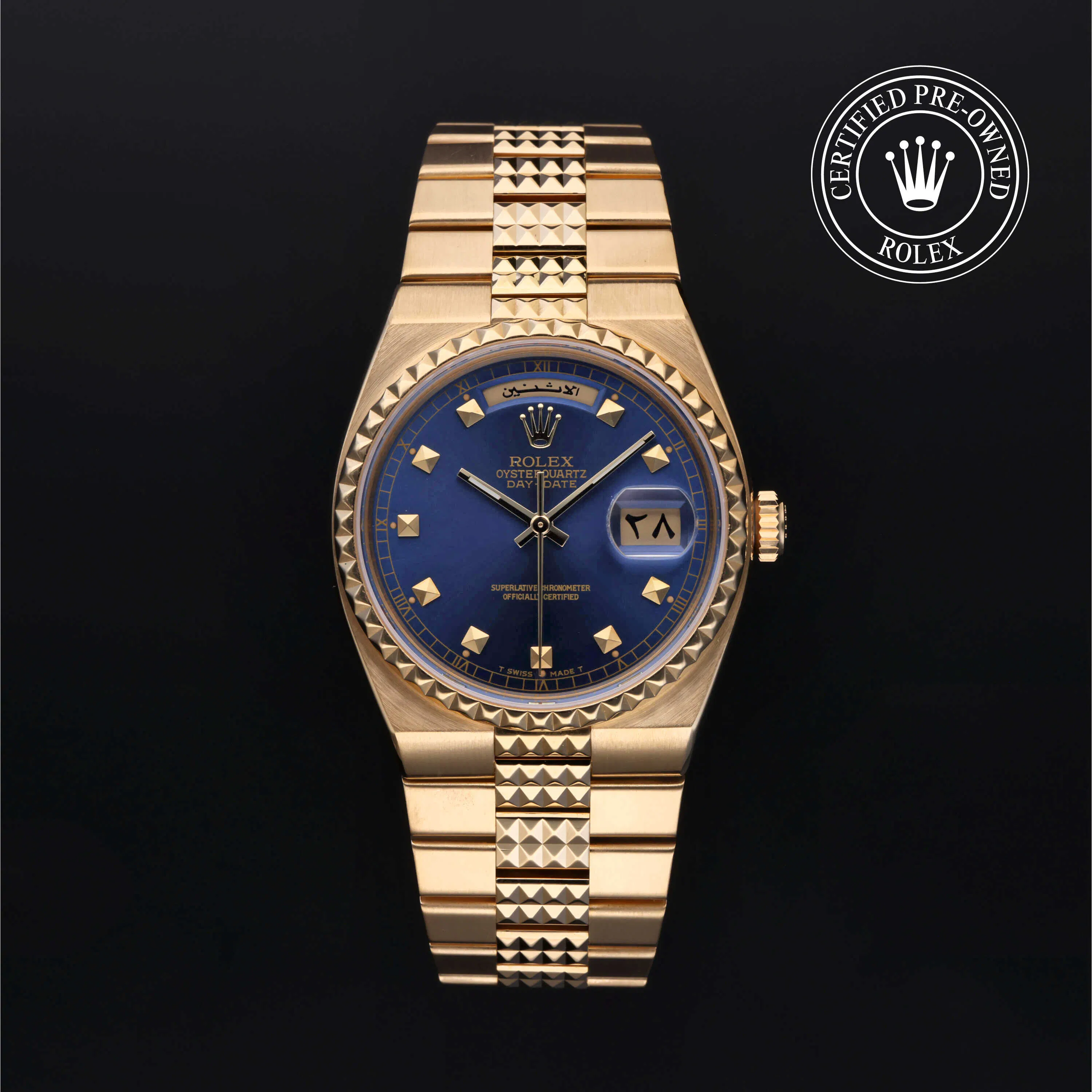 Pre-Owned Rolex Day-Date Oysterquartz 19028 | 1916 Company