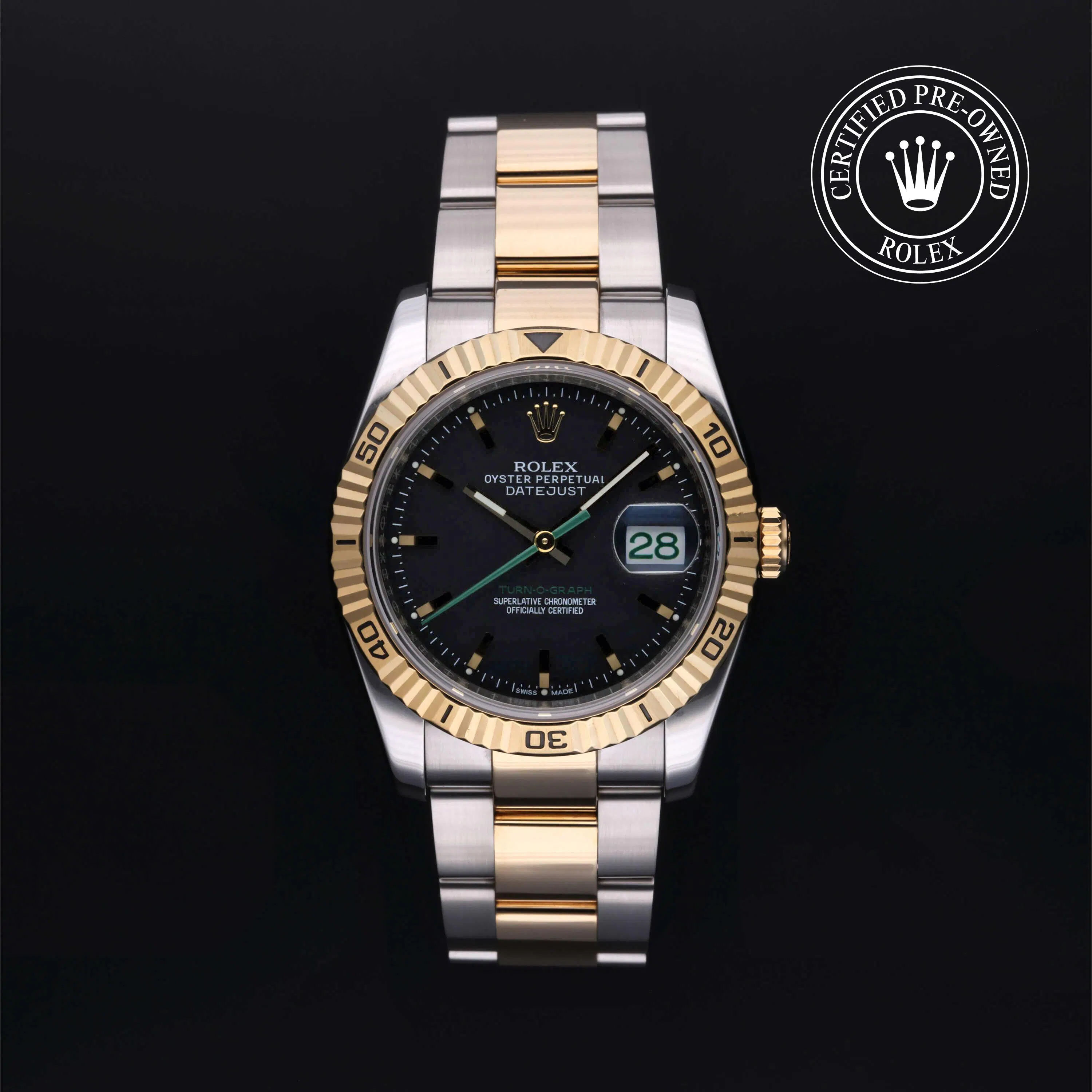 タクヤ Pre-Owned Rolex Datejust Turn-O-Graph Green Hand Japan Edition 116263
